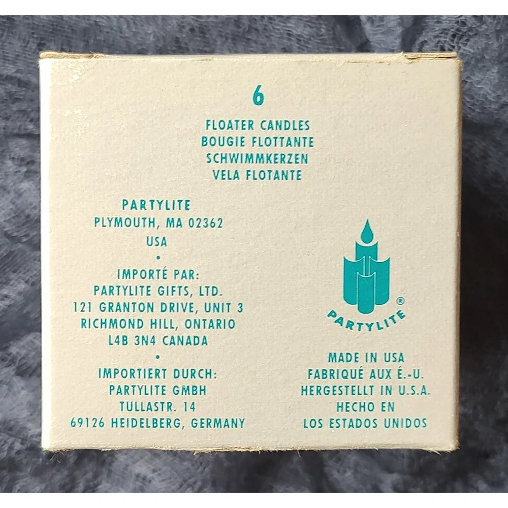 PartyLite Vanilla Floater Candles 5 Total B1